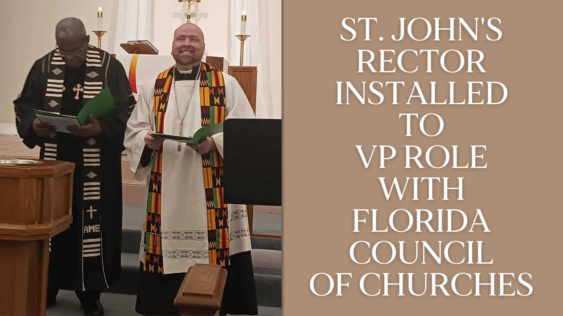 Joshua Rector St. Thomas St. John’s Rector Installed to VP Role With Florida Council of Churches ...