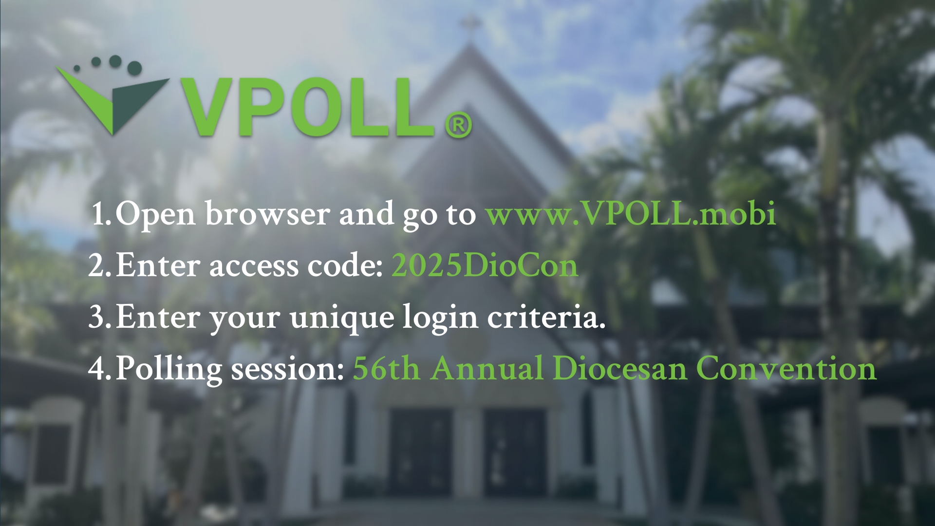 2025 DioCon VPOLL Access